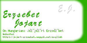 erzsebet jojart business card